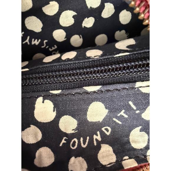 White Stuff Crossbody Bag Womens Mini Dark Purple Mini Fern Pebbled Leather - Picture 10 of 14